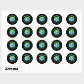 Respect moeder planeet Climate Change Cute Earth D Ronde Sticker (Vel)