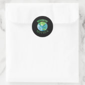 Respect moeder planeet Climate Change Cute Earth D Ronde Sticker (Tas)