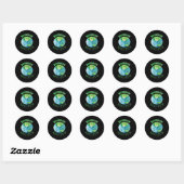 Respect moeder planeet Climate Change Cute Earth D Ronde Sticker (Vel)