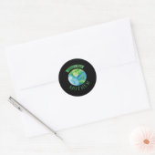 Respect moeder planeet Climate Change Cute Earth D Ronde Sticker (Envelop)