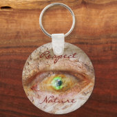 Respect natuur - voeg eigen tekst toe sleutelhanger (Voorkant)