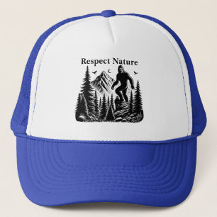 Respect Natuur Yeti Bigfoot Ink Kunst Trucker Pet
