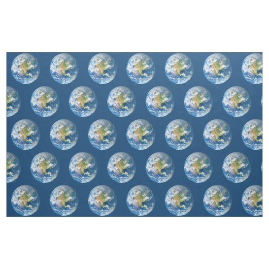 Respect Planet Earth Blue Fabric Stof (Fat Quarter)