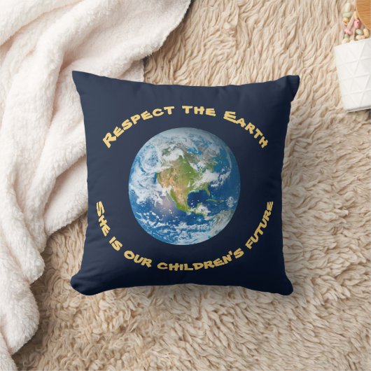 Respect Planet Earth Childrens Future Pillow Kussen (Deken)