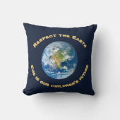 Respect Planet Earth Childrens Future Pillow Kussen (Voorkant)