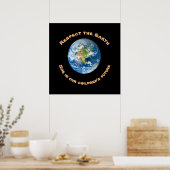 Respect Planet Earth Childrens Toekomstig Poster (Keuken)