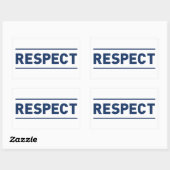 respect rechthoekige sticker (Vel)