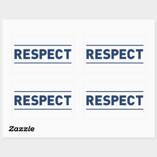 respect rechthoekige sticker (Vel)