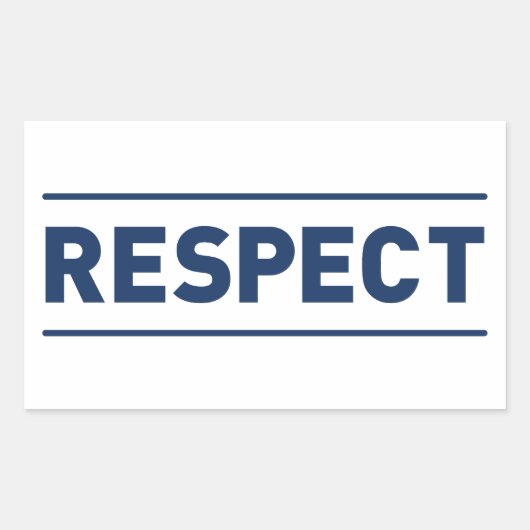 respect rechthoekige sticker (Voorkant)