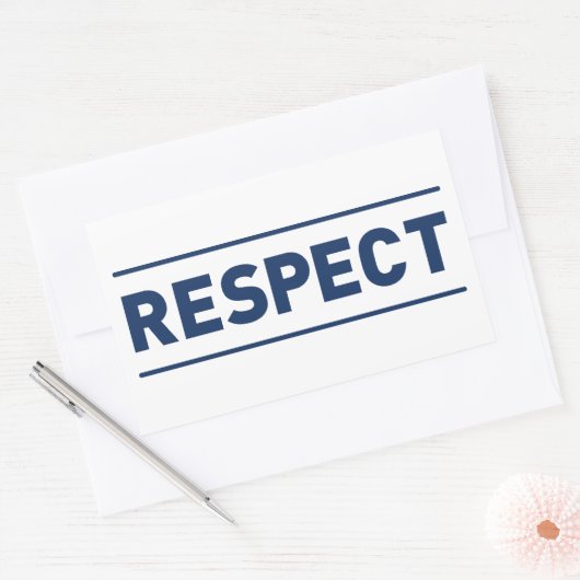respect rechthoekige sticker (Envelop)