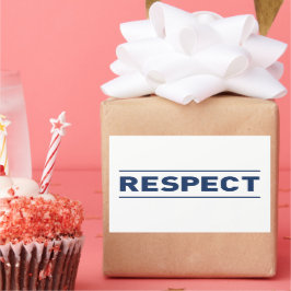respect rechthoekige sticker