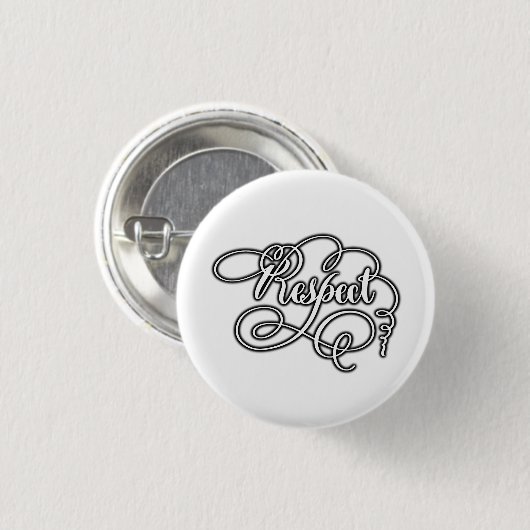 respect ronde button 3,2 cm (Voorkant /achterkant)