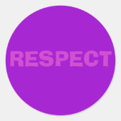 RESPECT RONDE STICKER (Voorkant)
