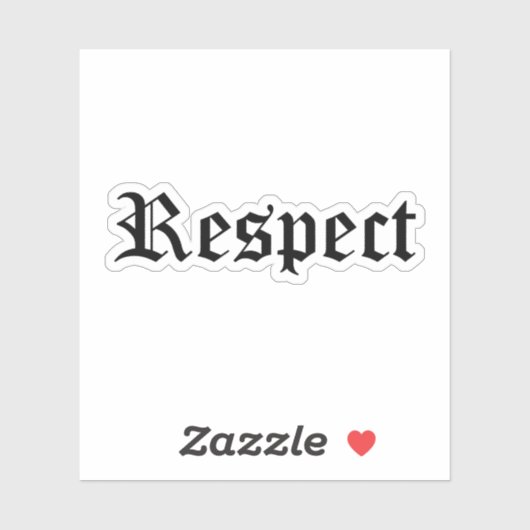 "Respect"-Sticker Sticker (Vel)