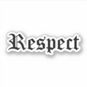 "Respect"-Sticker Sticker (Voorkant)
