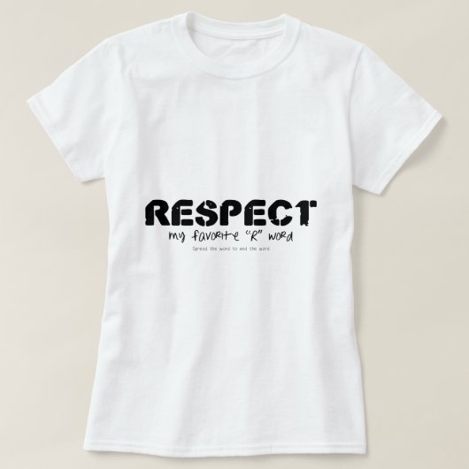 respect t-shirt (Design voorkant)