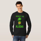 Respect The Aliens I Green Alien I Kids Alien T-shirt (Voorkant volledig)