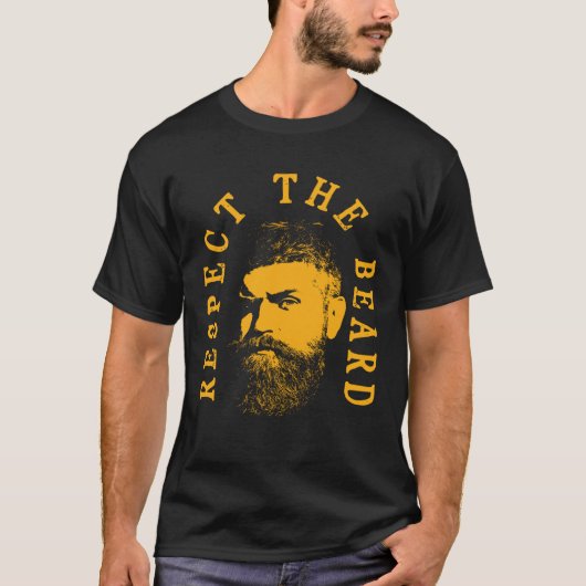 Respect The Beard Humorous Beard Quote T-shirt (Voorkant)