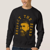 Respect The Beard Humorous Beard Quote Trui (Voorkant)
