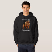 Respect The Capybara   Fitness Bodybuilder Hoodie (Voorkant volledig)