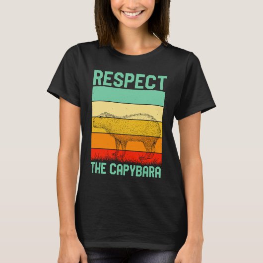 Respect The Capybara Whisperer Wildlife  Animal Ro T-shirt (Voorkant)