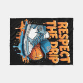 Respect The Drip Sneaker Swag Sketll Street Style Fleece Deken (Voorkant (Horizontaal))