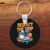 Respect The Drip Sneaker Swag Sketll Street Style Sleutelhanger (Voorkant)