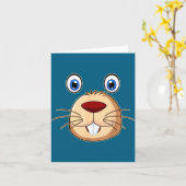 Respect The Groundhog Day Funny Groundhog Face Kaart (Gele Bloem)