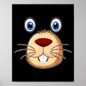 Respect The Groundhog Day Funny Groundhog Face  Poster (Voorkant)