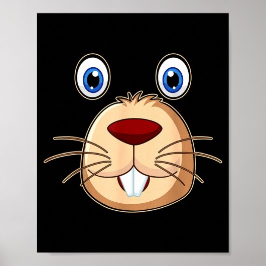Respect The Groundhog Day Funny Groundhog Face Poster (Voorkant)