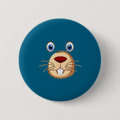 Respect The Groundhog Day Funny Groundhog Face Ronde Button 5,7 Cm (Voorkant)