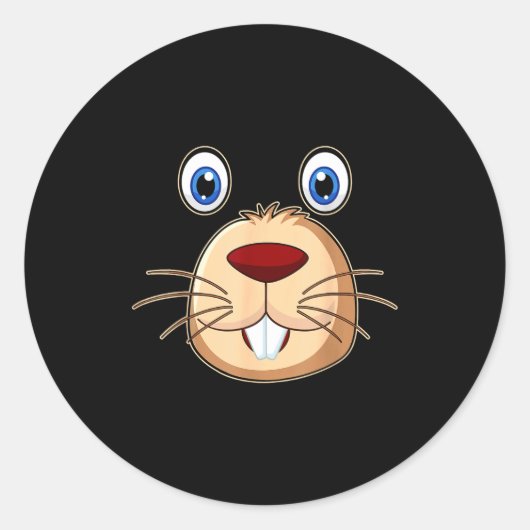 Respect The Groundhog Day Funny Groundhog Face Ronde Sticker (Voorkant)