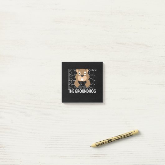 Respect the Groundhog Funny Saying Gift Post-it® Notes (Op bureau)