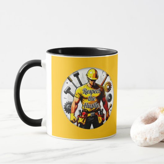 Respect the Hustle Construction Worker Design – La Mok (Met donut)