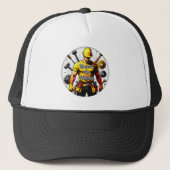 Respect the Hustle Construction Worker Design – La Trucker Pet (Voorkant)