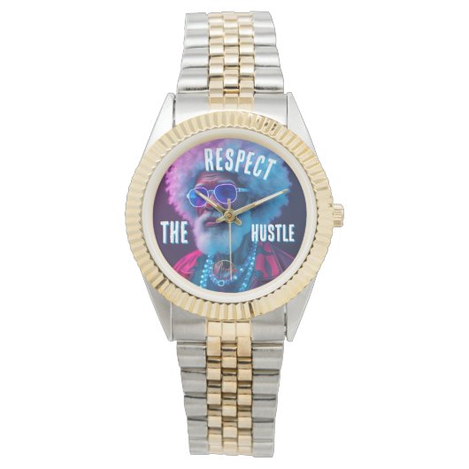 Respect the hustle horloge (Voorkant)
