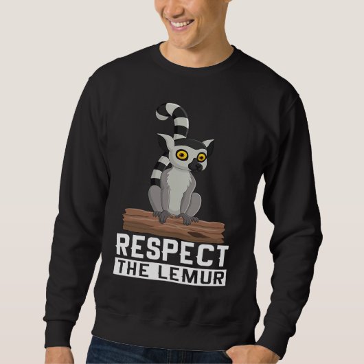 Respect The Lemur I Lemur Monkey I Cute Lemur I Ki Trui (Voorkant)