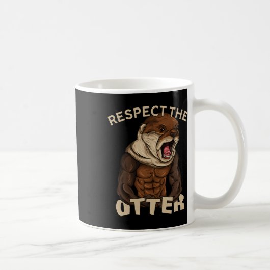 Respect The Otter - Muscular Fitness Bodybuilder A Koffiemok (Rechts)