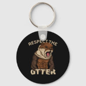 Respect The Otter - Muscular Fitness Bodybuilder A Sleutelhanger (Voorkant)
