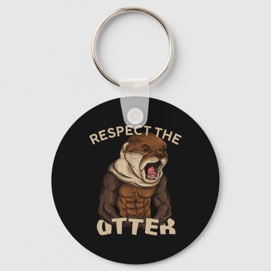 Respect The Otter - Muscular Fitness Bodybuilder A Sleutelhanger (Voorkant)