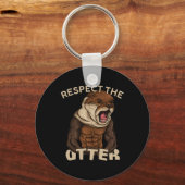 Respect The Otter - Muscular Fitness Bodybuilder A Sleutelhanger (Voorkant)
