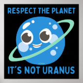 RESPECT THE PLANET, HET IS NIET URANUS grappig Poster (Voorkant)