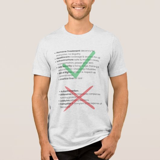 Respect Tri-Blend Shirt (Voorkant)