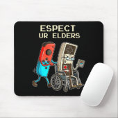 Respect Ur Elders Retro Gaming Controller Funny  Muismat (Met muis)