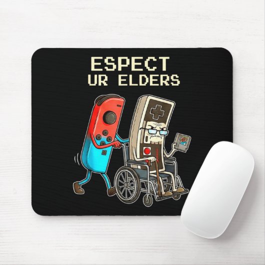 Respect Ur Elders Retro Gaming Controller Funny  Muismat (Met muis)
