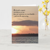 Respect van een vriend kaart (Gele Bloem)