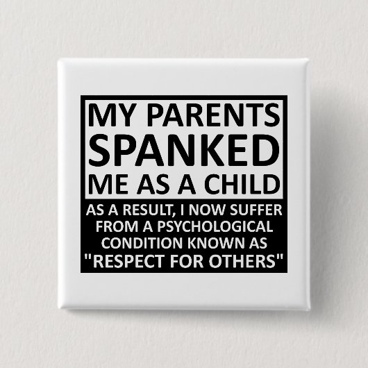 Respect voor anderen Funny Button (Voorkant)