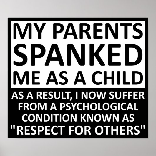 Respect voor anderen Funny Poster (Voorkant)