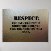 Respect voor chroomplating. poster (Voorkant)