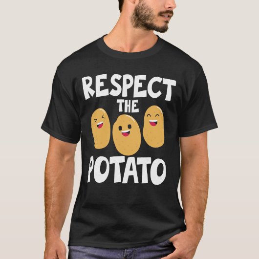Respect voor de aardappel t-shirt (Voorkant)